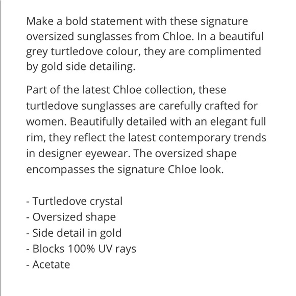 Chloe Crystal Turtledove Sunglasses - Picture 11 of 11